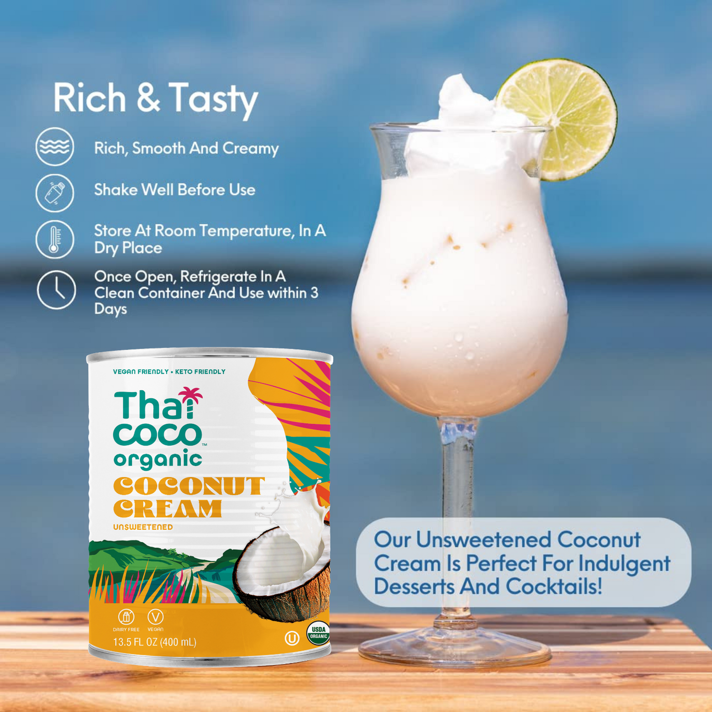 Organic Coconut Cream Unsweetened - 13.5 fl. oz (Pack of 6)