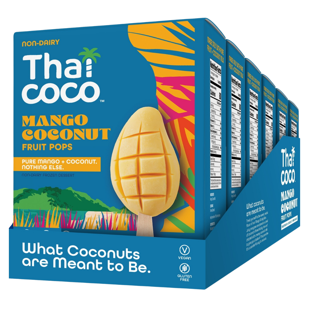 Mango Coconut Fruit Pops - 3 Pops per Box (Pack of 6 Boxes)