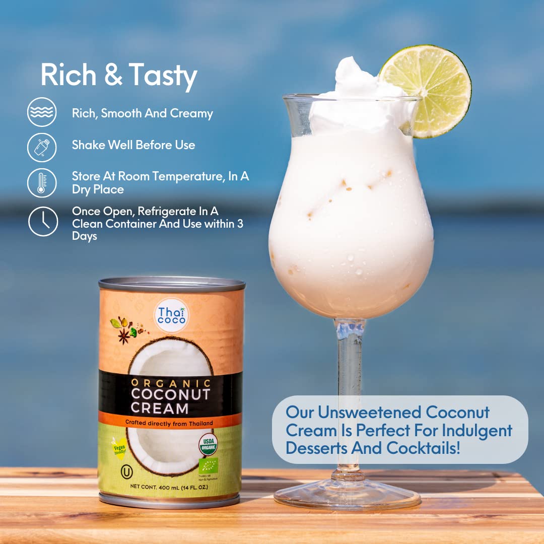 Organic Coconut Cream Unsweetened - 13.5 fl. oz (Pack of 6)