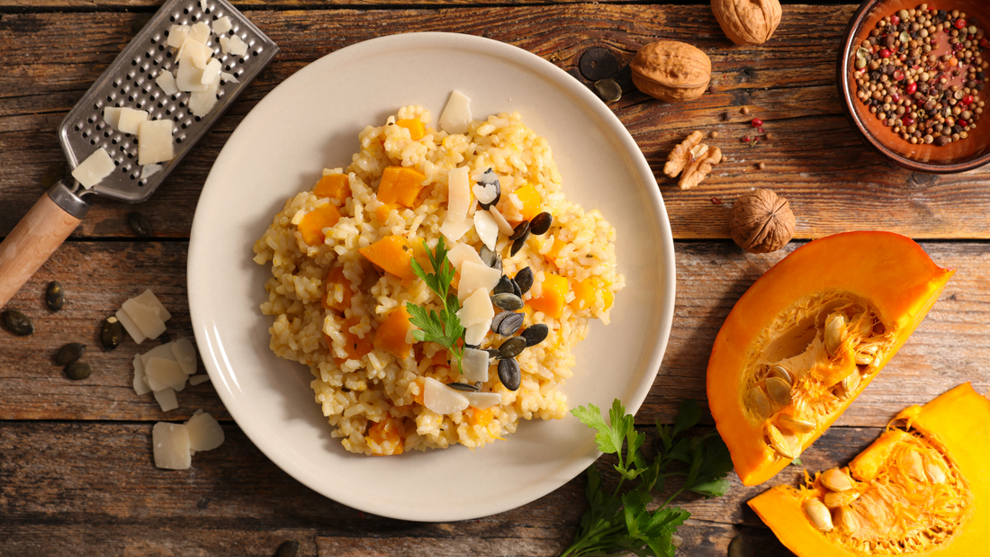 Vegan Pumpkin Risotto with Coconut Milk