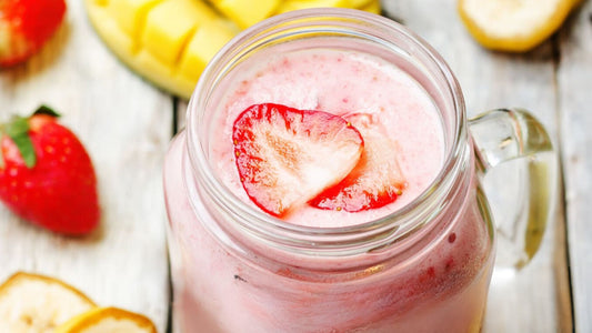 Strawberry Mango Banana Smoothie with Coconut Milk