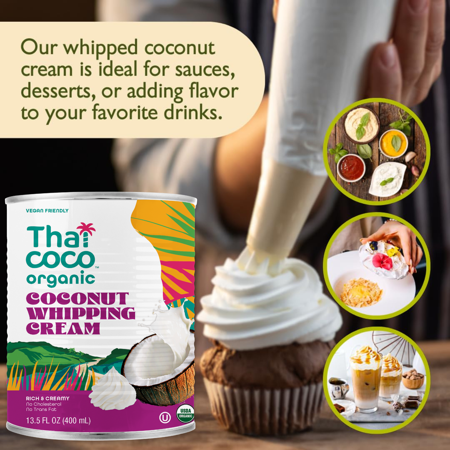 Organic Coconut Whipping Cream - 13.5 oz (Pack of 6)