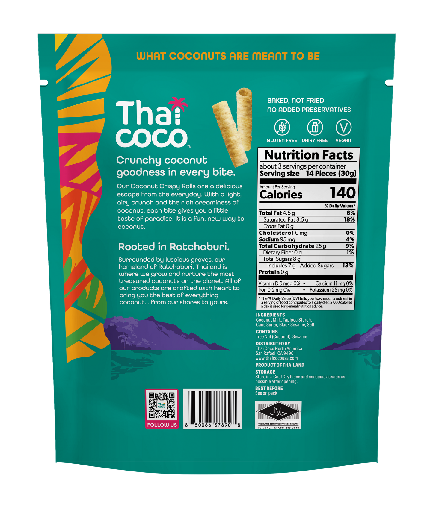 Original Coconut Crispy Rolls - 3.5 oz (Pack of 12)