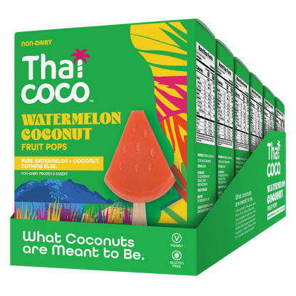 Watermelon Coconut Fruit Pops - 3 Pops per Box (Pack of 6 Boxes)