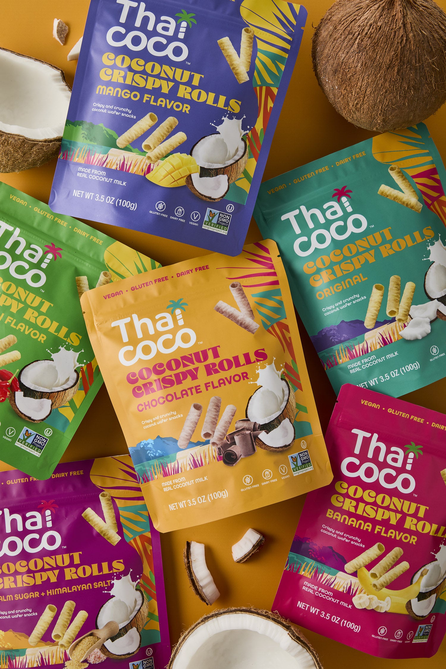 Original Coconut Crispy Rolls - 3.5 oz (Pack of 8)