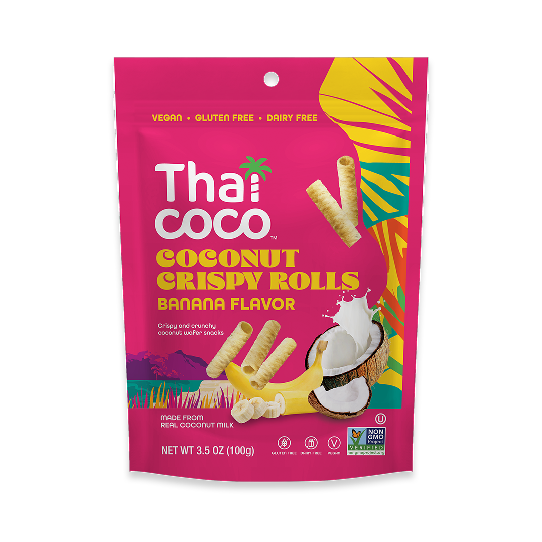 Banana Coconut Crispy Rolls - 3.5 oz (Pack of 8)