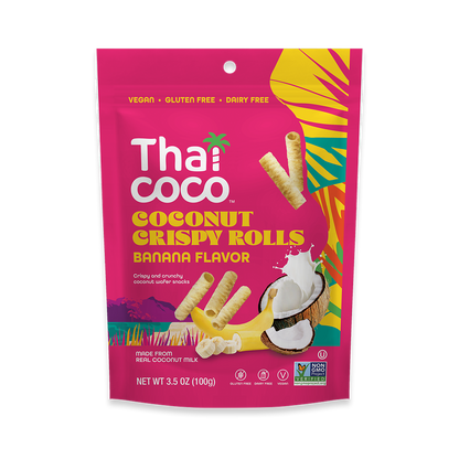 Banana Coconut Crispy Rolls - 3.5 oz (Pack of 8)