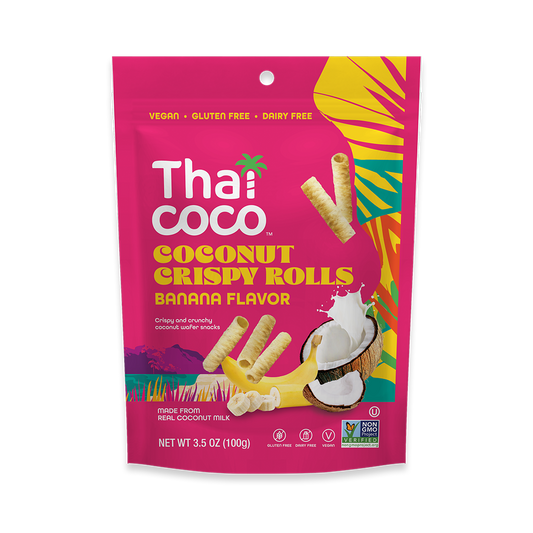 Banana Coconut Crispy Rolls - 3.5 oz (Pack of 8)