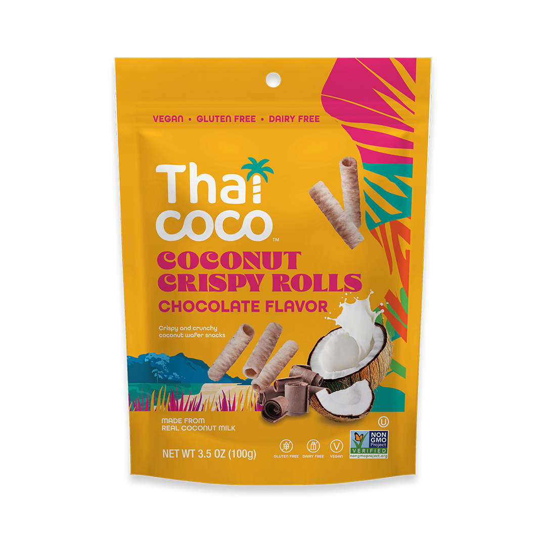 Chocolate Coconut Crispy Rolls - 3.5 oz (Pack of 8)