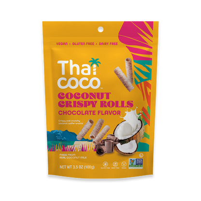 Chocolate Coconut Crispy Rolls - 3.5 oz (Pack of 8)