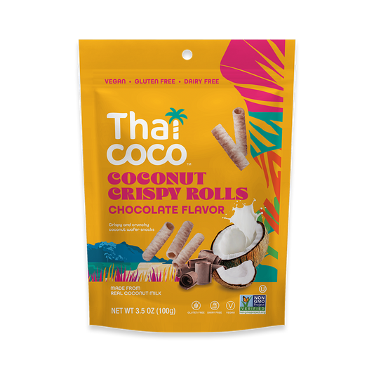 Chocolate Coconut Crispy Rolls - 3.5 oz (Pack of 8)