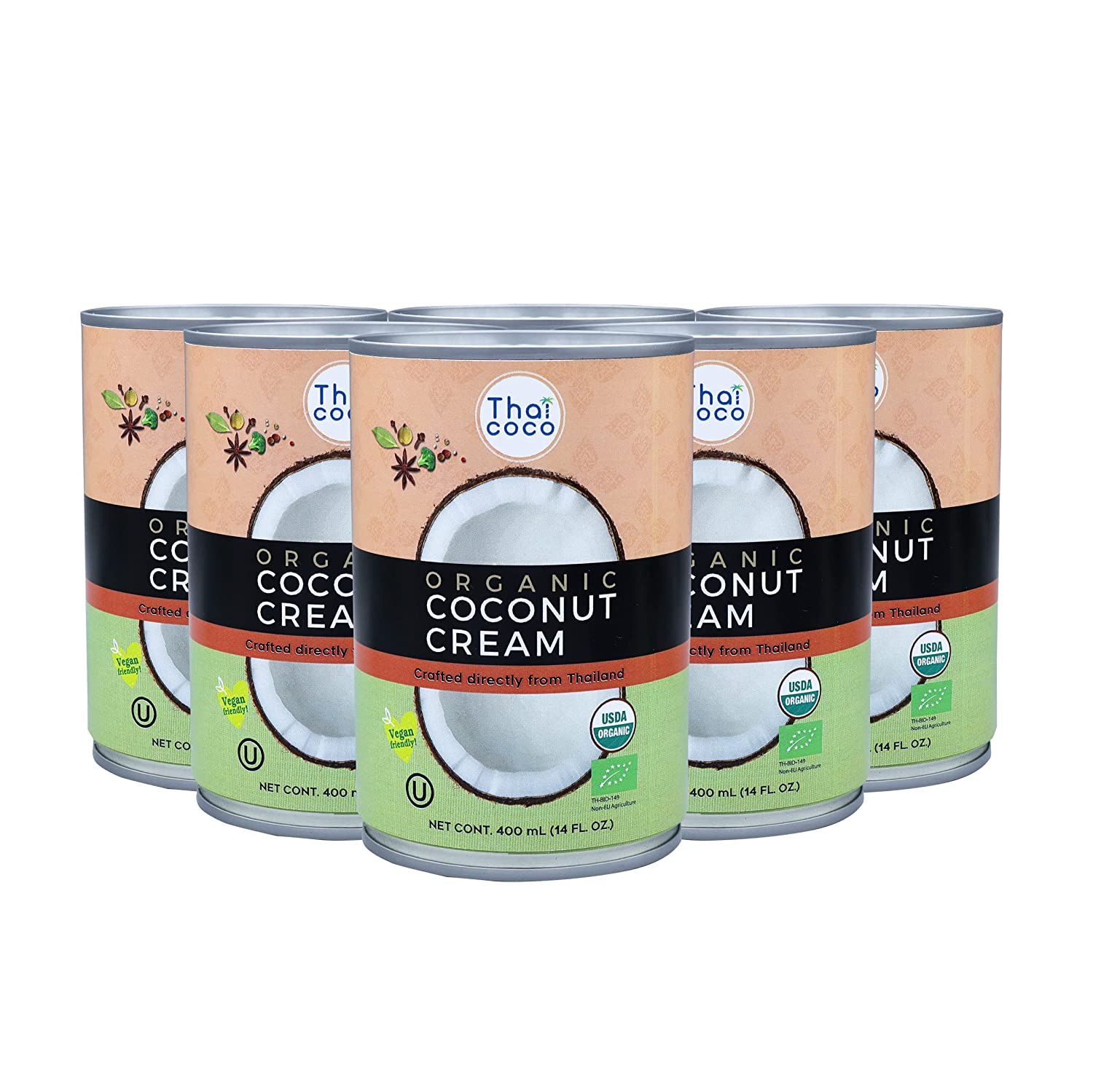 Organic Coconut Cream Unsweetened - 6x Pack